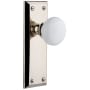 Grandeur Fifth Avenue Solid Brass Rose Privacy Door Knob Set with Hyde Park Knob and 2-3/8" Backset Polished Nickel