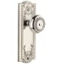 Grandeur Parthenon Solid Brass Rose Privacy Door Knob Set with Parthenon Knob and 2-3/8" Backset Polished Nickel