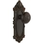 Grandeur Grande Victorian Solid Brass Rose Passage Door Knob Set with Windsor Knob and 2-3/8" Backset Timeless Bronze