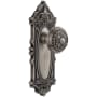 Grandeur Grande Victorian Solid Brass Rose Passage Door Knob Set with Windsor Knob and 2-3/8" Backset Antique Pewter