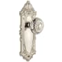Grandeur Grande Victorian Solid Brass Rose Passage Door Knob Set with Windsor Knob and 2-3/8" Backset Polished Nickel