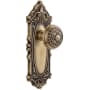 Grandeur Grande Victorian Solid Brass Rose Single Dummy Door Knob with Windsor Knob Vintage Brass