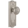 Grandeur Parthenon Solid Brass Rose Privacy Door Knob Set with Windsor Door Knob Set and 2-3/8" Backset Satin Nickel