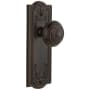 Grandeur Parthenon Solid Brass Rose Privacy Door Knob Set with Windsor Door Knob Set and 2-3/8" Backset Timeless Bronze