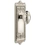 Grandeur Windsor Solid Brass Rose Single Dummy Door Knob with Grande Victorian Knob Polished Nickel