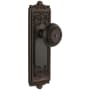 Grandeur Windsor Solid Brass Rose Privacy Door Knob Set with Parthenon Knob and 2-3/8" Backset Timeless Bronze