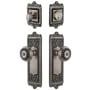 Grandeur Windsor Solid Brass Single Cylinder Keyed Entry Knobset and Deadbolt Combo Pack with Parthenon Knob and 2-3/8" Backset Antique Pewter