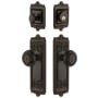 Grandeur Windsor Solid Brass Single Cylinder Keyed Entry Knobset and Deadbolt Combo Pack with Parthenon Knob and 2-3/8" Backset Timeless Bronze