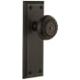 Grandeur Fifth Avenue Solid Brass Rose Dummy Door Knob Set with Parthenon Knob Timeless Bronze