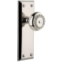 Grandeur Fifth Avenue Solid Brass Rose Dummy Door Knob Set with Parthenon Knob Polished Nickel