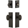 Grandeur Fifth Avenue Solid Brass Single Cylinder Keyed Entry Knobset and Deadbolt Combo Pack with Grande Victorian Knob and 2-3/8" Backset Timeless Bronze