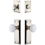 Grandeur Fifth Avenue Solid Brass Single Cylinder Keyed Entry Knobset and Deadbolt Combo Pack with Hyde Park Knob and 2-3/8" Backset Polished Nickel