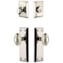 Grandeur Fifth Avenue Solid Brass Single Cylinder Keyed Entry Knobset and Deadbolt Combo Pack with Grande Victorian Knob and 2-3/8" Backset Polished Nickel