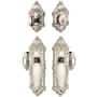 Grandeur Grande Victorian Solid Brass Single Cylinder Keyed Entry Knobset and Deadbolt Combo Pack with Grande Victorian Knob and 2-3/8" Backset Polished Nickel