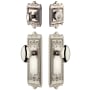 Grandeur Windsor Solid Brass Single Cylinder Keyed Entry Knobset and Deadbolt Combo Pack with Eden Prairie Knob and 2-3/8" Backset Polished Nickel