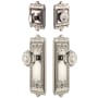 Grandeur Windsor Solid Brass Single Cylinder Keyed Entry Knobset and Deadbolt Combo Pack with Windsor Knob and 2-3/8" Backset Polished Nickel