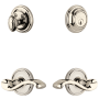 Grandeur Georgetown Solid Brass Left Handed Single Cylinder Keyed Entry Leverset and Deadbolt Combo Pack with Portofino Lever and 2-3/8" Backset Polished Nickel