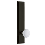 Grandeur Fifth Avenue Solid Brass Tall Plate Single Dummy Door Knob with Hyde Park Knob Timeless Bronze