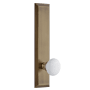 Grandeur Fifth Avenue Solid Brass Tall Plate Single Dummy Door Knob with Hyde Park Knob Vintage Brass