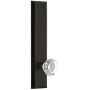 Grandeur Fifth Avenue Solid Brass Rose Tall Plate Single Dummy Door Knob with Chambord Crystal Knob Timeless Bronze