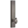 Grandeur Carre Solid Brass Tall Plate Rose Single Dummy Door Knob with Eden Prairie Knob Antique Pewter