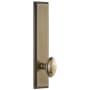 Grandeur Carre Solid Brass Tall Plate Rose Single Dummy Door Knob with Eden Prairie Knob Vintage Brass