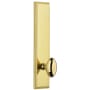 Grandeur Carre Solid Brass Tall Plate Rose Single Dummy Door Knob with Eden Prairie Knob Lifetime Brass