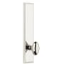 Grandeur Carre Solid Brass Tall Plate Rose Single Dummy Door Knob with Eden Prairie Knob Polished Nickel