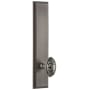 Grandeur Carre Solid Brass Tall Plate Rose Single Dummy Door Knob with Grande Victorian Knob Antique Pewter