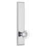 Grandeur Carre Solid Brass Tall Plate Rose Single Dummy Door Knob with Bordeaux Crystal Knob Bright Chrome
