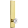Grandeur Carre Solid Brass Tall Plate Rose Single Dummy Door Knob with Bordeaux Crystal Knob Lifetime Brass