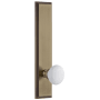 Grandeur Carre Solid Brass Tall Plate Rose Dummy Door Knob Set with Hyde Park Knob Vintage Brass