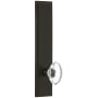 Grandeur Carre Solid Brass Tall Plate Rose Dummy Door Knob Set with Provence Crystal Knob Timeless Bronze