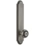 Grandeur Arc Solid Brass Tall Plate Rose Single Dummy Door Knob with Parthenon Knob Antique Pewter