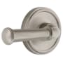 Grandeur Georgetown Solid Brass Rose Right Handed Privacy Lever Set with 2-3/8" Backset Satin Nickel