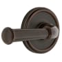 Grandeur Georgetown Solid Brass Rose Right Handed Privacy Lever Set with 2-3/8" Backset Timeless Bronze