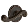 Grandeur Georgetown Solid Brass Rose Right Handed Passage Lever Set with Newport Lever and 2-3/8" Backset Timeless Bronze