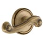 Grandeur Georgetown Solid Brass Rose Right Handed Passage Lever Set with Newport Lever and 2-3/8" Backset Vintage Brass