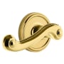 Grandeur Georgetown Solid Brass Rose Right Handed Passage Lever Set with Newport Lever and 2-3/8" Backset Lifetime Brass