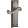 Grandeur Fifth Avenue Solid Brass Rose Left Handed Single Dummy Door Lever with Newport Lever Antique Pewter