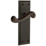 Grandeur Fifth Avenue Solid Brass Rose Left Handed Single Dummy Door Lever with Newport Lever Timeless Bronze