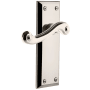 Grandeur Fifth Avenue Solid Brass Rose Left Handed Single Dummy Door Lever with Newport Lever Polished Nickel