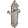 Grandeur Grande Victorian Solid Brass Rose Left Handed Single Dummy Door Lever with Newport Lever Satin Nickel