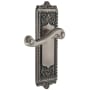 Grandeur Windsor Solid Brass Rose Left Handed Single Dummy Door Lever with Newport Lever Antique Pewter