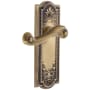 Grandeur Parthenon Solid Brass Rose Right Handed Single Dummy Lever with Newport Lever Vintage Brass