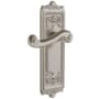 Grandeur Windsor Solid Brass Rose Right Handed Single Dummy Door Lever with Newport Lever Satin Nickel