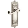 Grandeur Windsor Solid Brass Rose Right Handed Single Dummy Door Lever with Newport Lever Polished Nickel