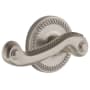 Grandeur Newport Solid Brass Rose Left Handed Privacy Door Lever Set with Newport Lever and 2-3/8" Backset Satin Nickel