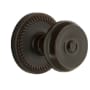 Grandeur Newport Solid Brass Rose Passage Door Knob Set with Bouton Knob and 2-3/8" Backset Timeless Bronze