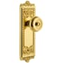 Grandeur Windsor Solid Brass Rose Dummy Door Knob Set with Bouton Knob Lifetime Brass